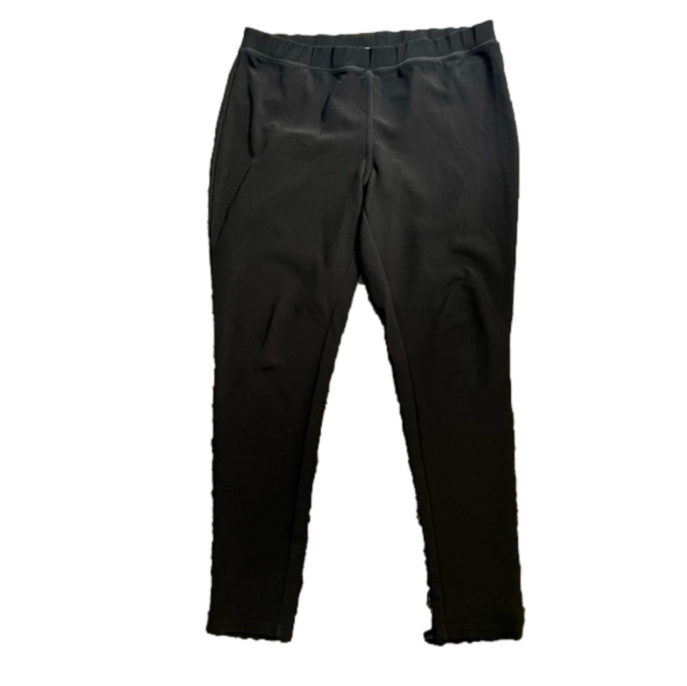 REITMAN’S Lady’s XL Black Dress Pants, Slip On With Elastic Waist